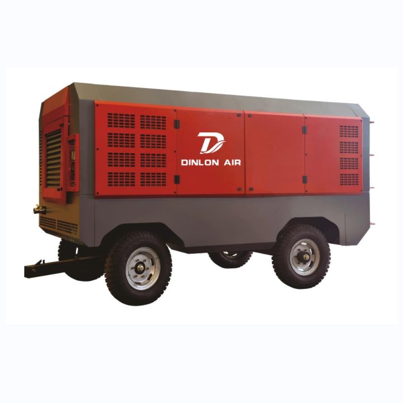 High pressure diesel driven screw air compressor